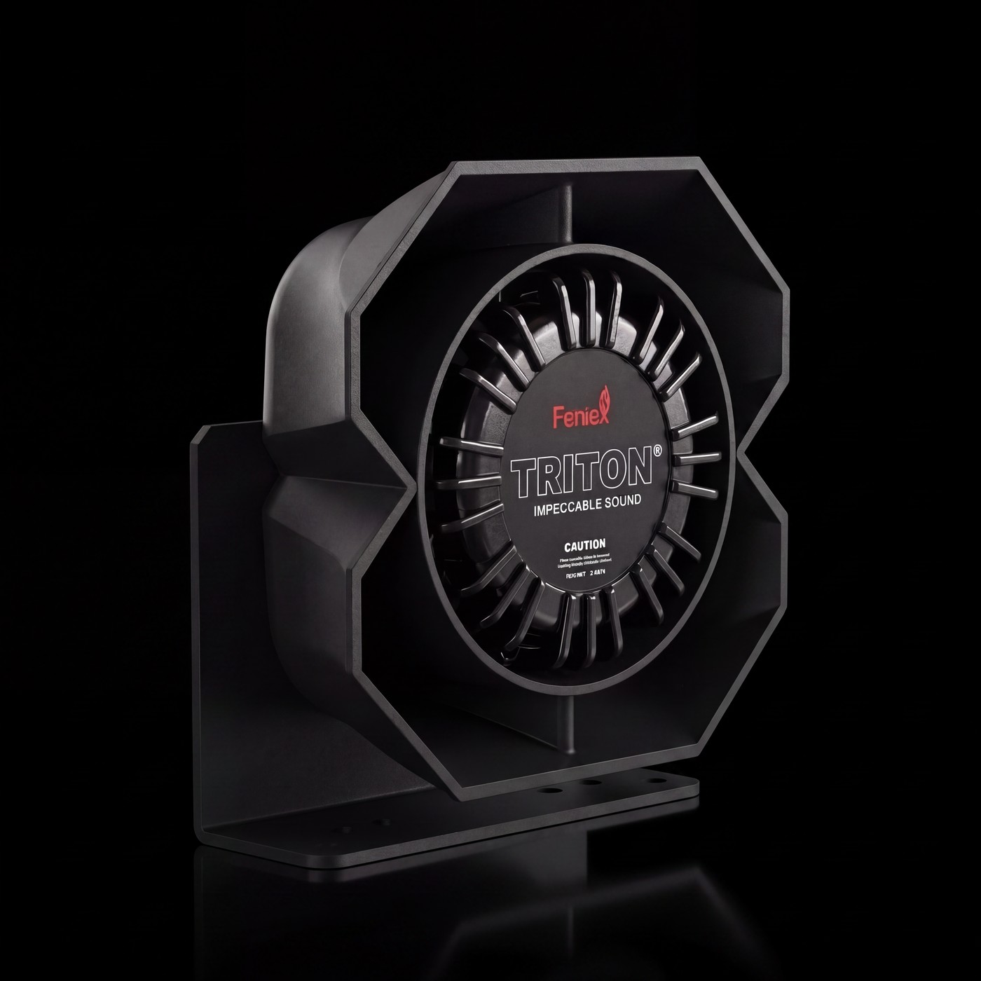 Feniex Triton 100W on the black stage